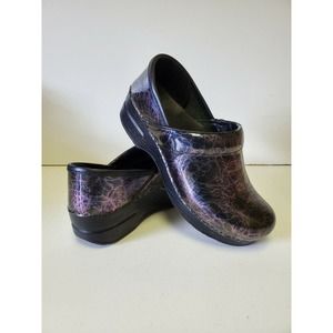 DANSKO Professional Lightning Multi Color Patent Leather Clogs Shoes Size 37